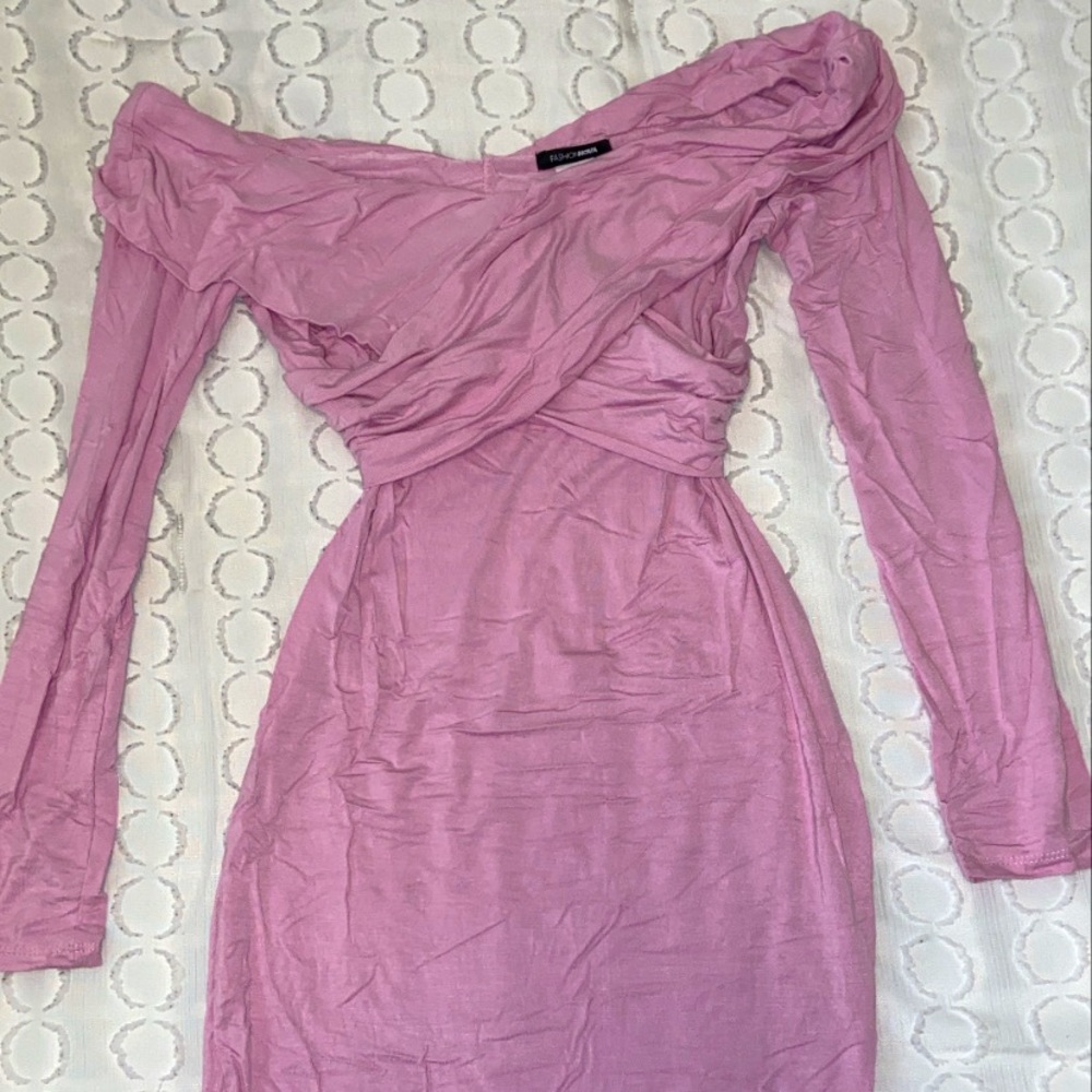 Fashion nova surplise pink dress
